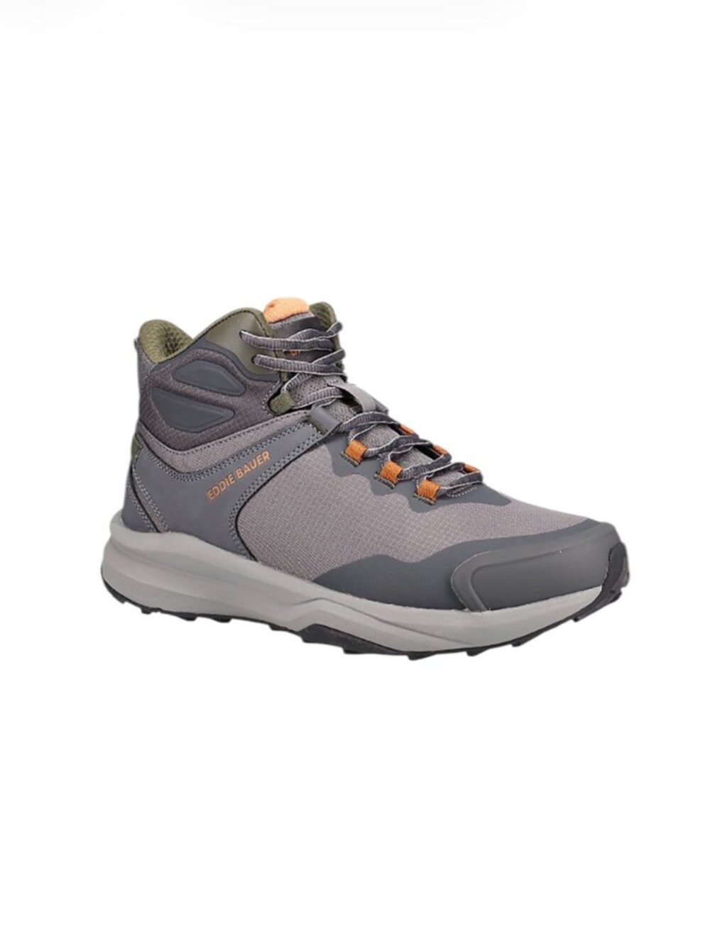 Eddie Bauer Men's Rapoza Mid Hiking Boots | Size 10.5 | Gray & Orange NIB